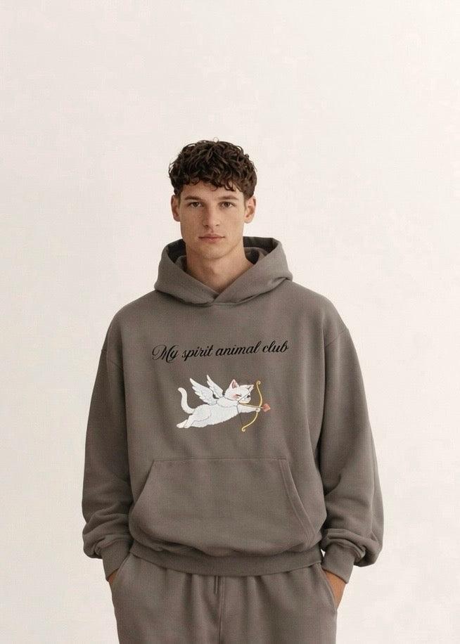 Oversized heavyweight hoodie "Spirit Animal"
