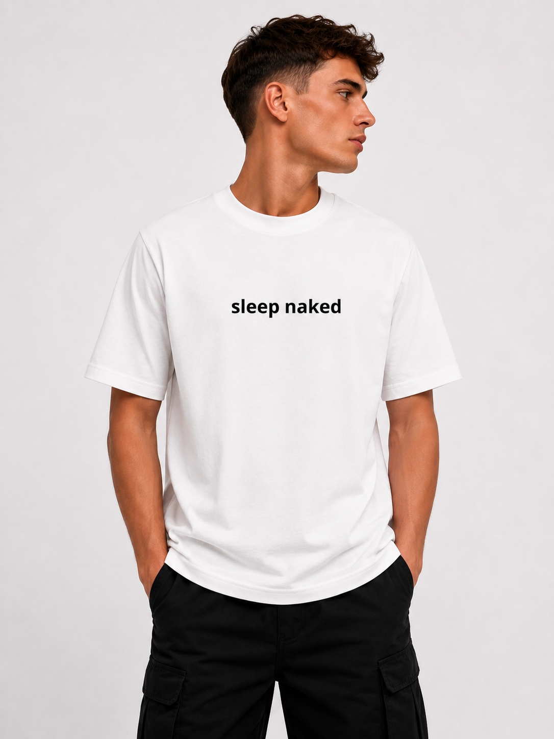 Minimalist Graphic T-Shirt – "Naked" | Organic Cotton Tee