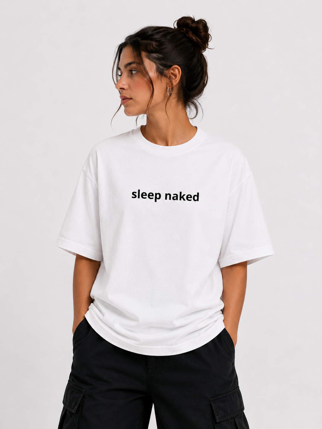 Minimalist Graphic T-Shirt – "Naked" | Organic Cotton Tee