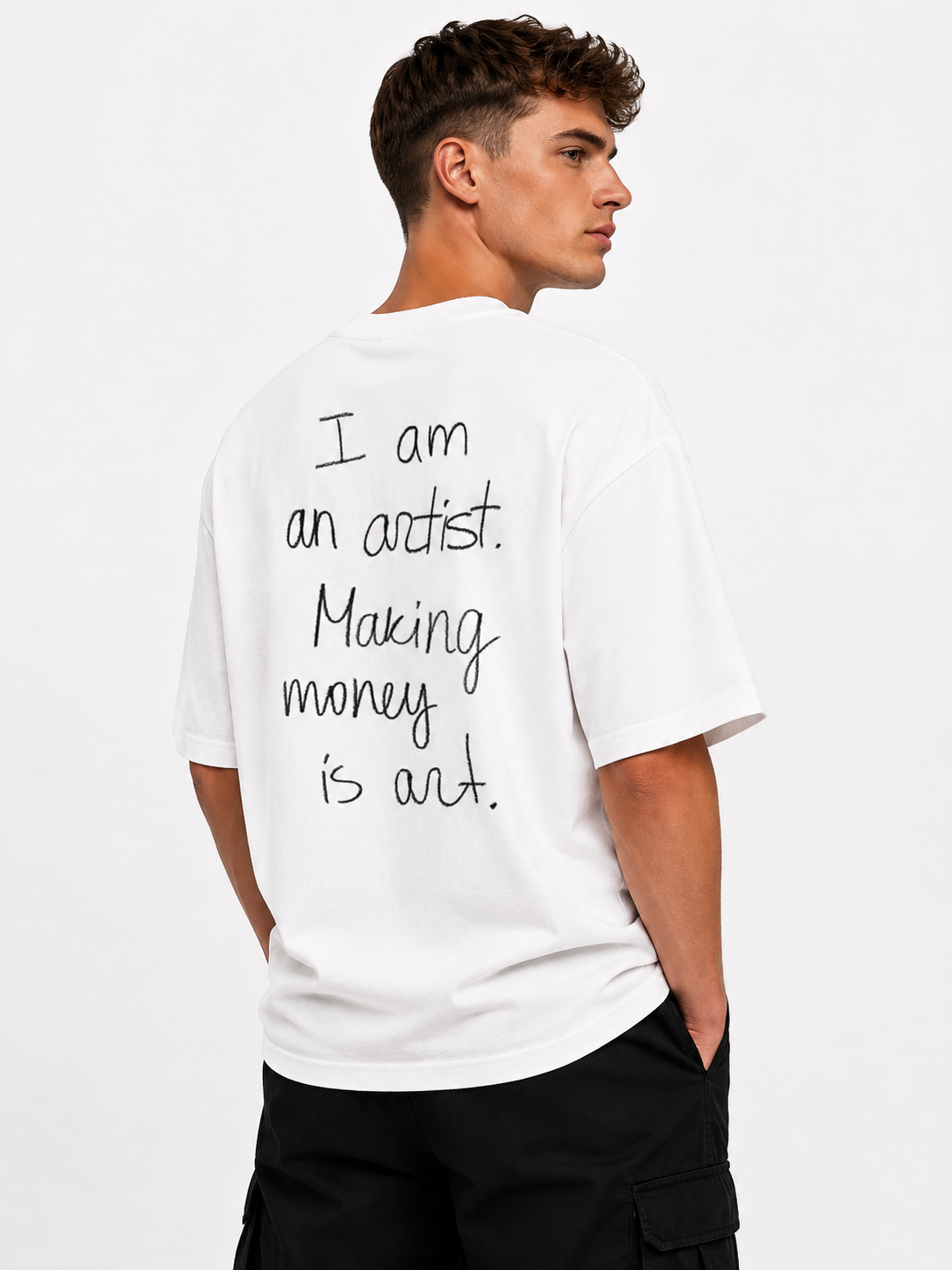 Minimalist Graphic T-Shirt – "Money is art" | Organic Cotton Tee