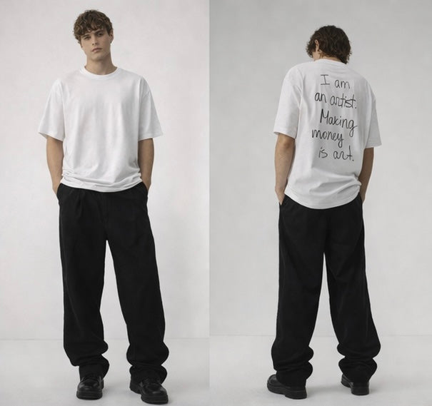 Minimalist Graphic T-Shirt – "Money is art" | Organic Cotton Tee