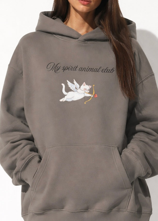Oversized heavyweight hoodie "Spirit Animal"